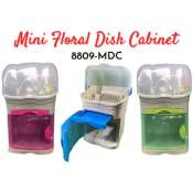 8809-MDC Mini Floral Dish Cabinet / Dish Rack/ Dish Cabinet