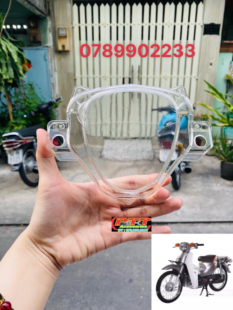 Mặt kiếng đồng hồ xe cub mới