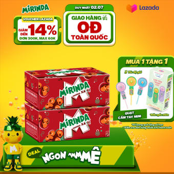 Combo 2 Thùng 24 Lon Nước Ngọt Có Gaz Mirinda Xá Xị (320ml/lon)