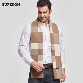 SUPEEON丨Khăn Quàng Dệt Kim Cho Nam Khăn Quàng Cổ Nam Mới Khăn Quàng Giả Cashmere Khăn Len Phối Màu Cho Nam