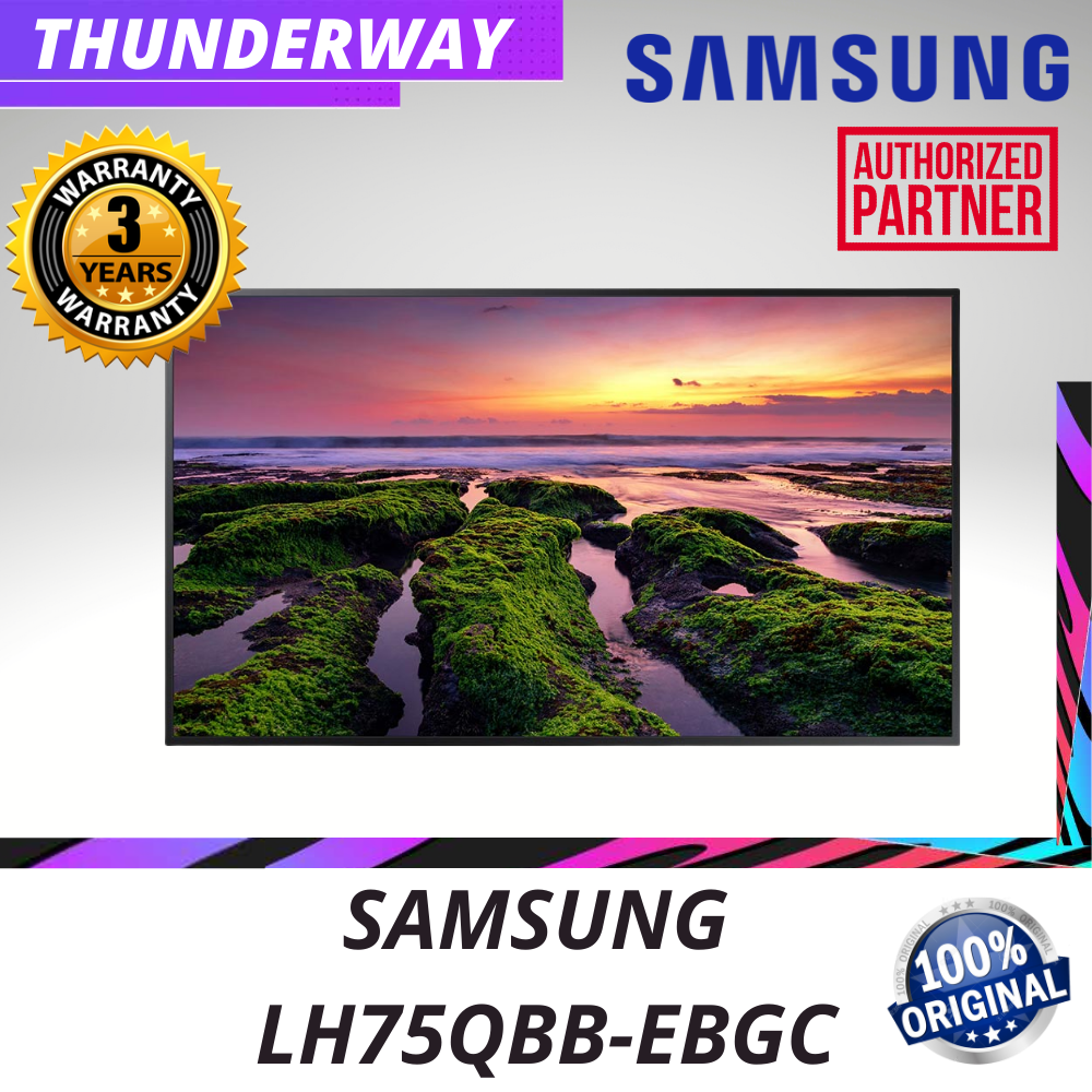 SAMSUNG 75" Inch LH75QBB-EBGC QB75B QBB Series 4K UHD Digital Signage