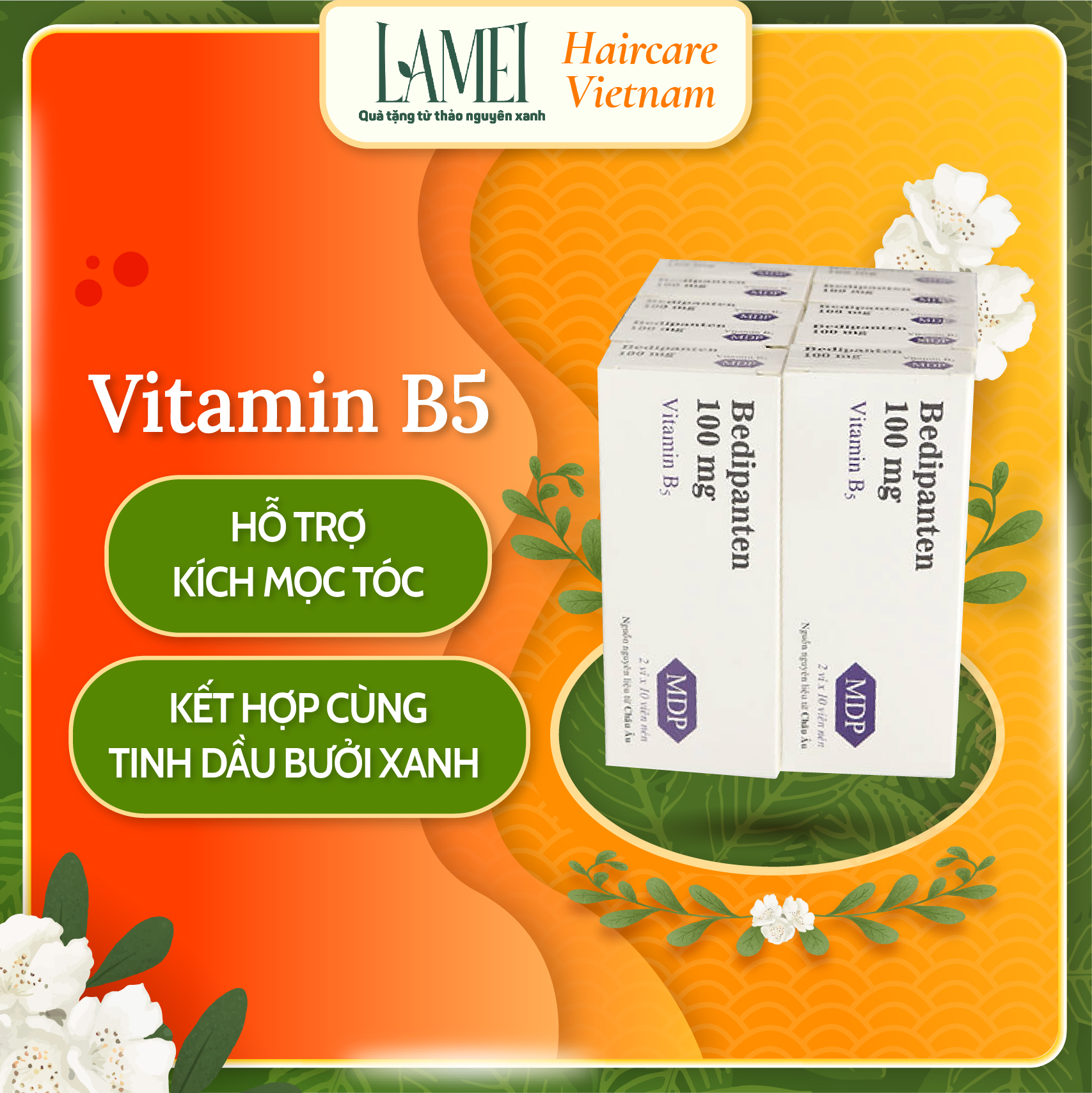 Bedipanten 100mg - ủ tóc cùng vitamin b5