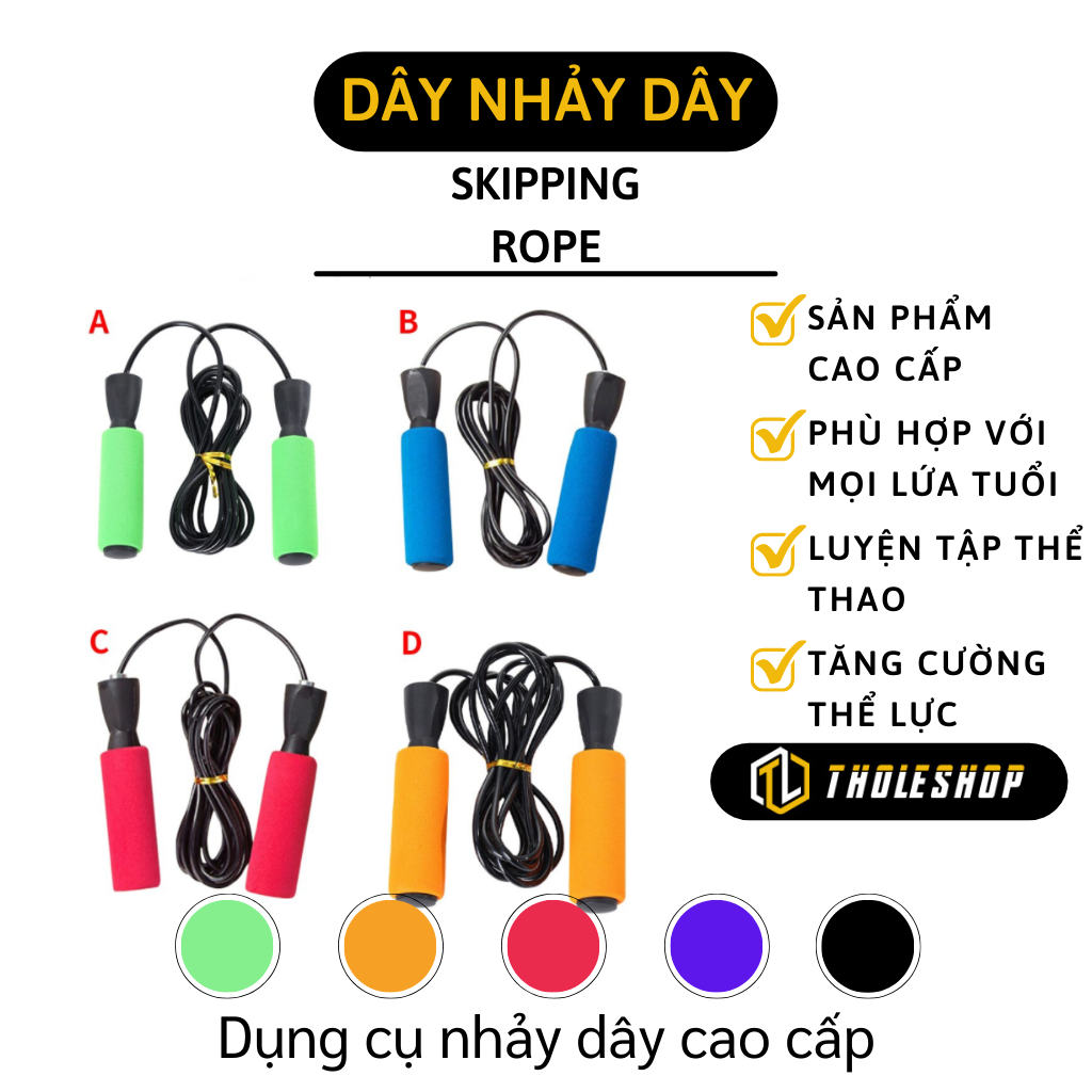 Dây nhảy tập thể dục - Dây nhảy thể lực tại nhà, ngoài trời giá rẻ