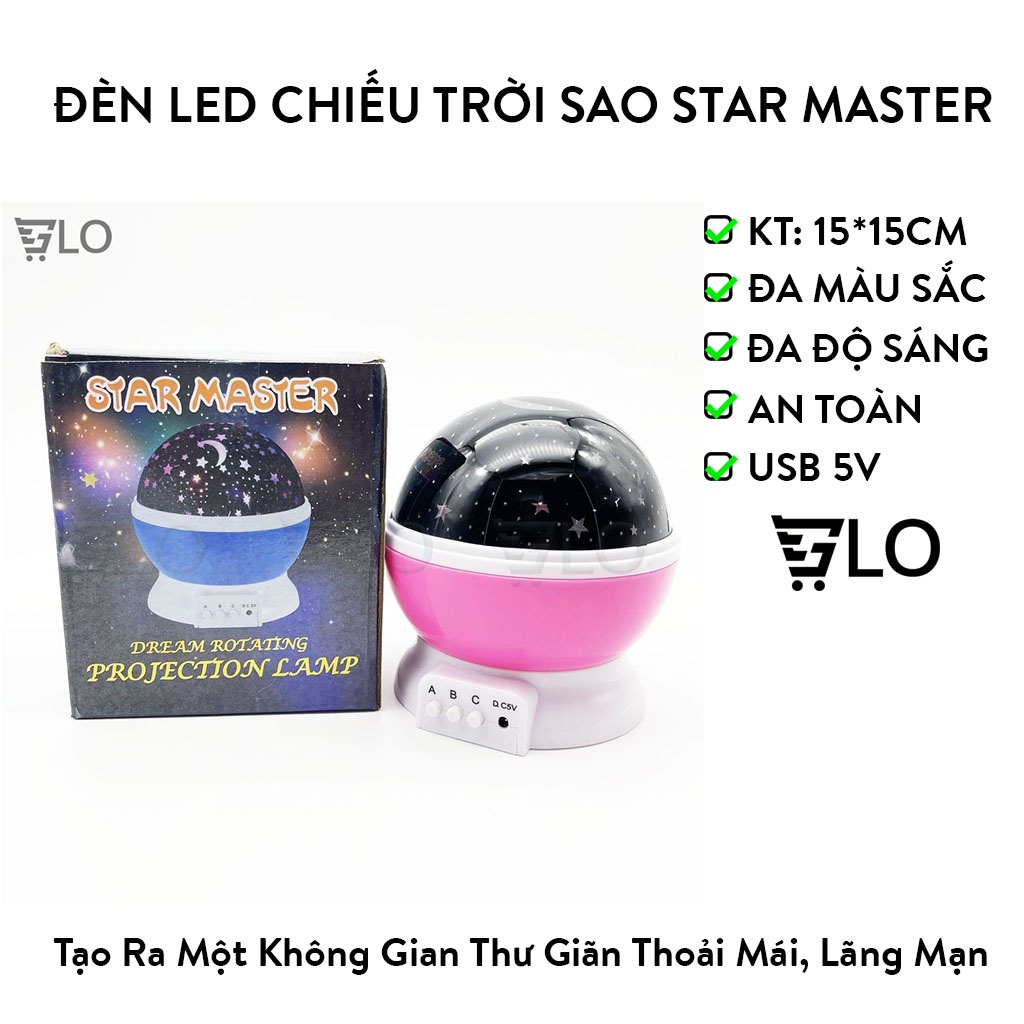 Đèn led chiếu bầu trời trăng sao star master xoay tròn cực đẹp
