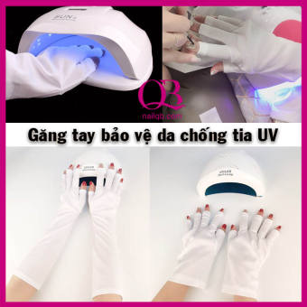 Găng tay vải bảo vệ da chống tia UV khi sử dụng đèn hơ gel (găng tay làm móng)