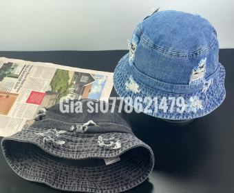 Nón bucket Jean - Mũ vành hàn quốc Rin rách đậm chất thời trang