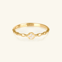 Round Sculpture Ring 14k Gold