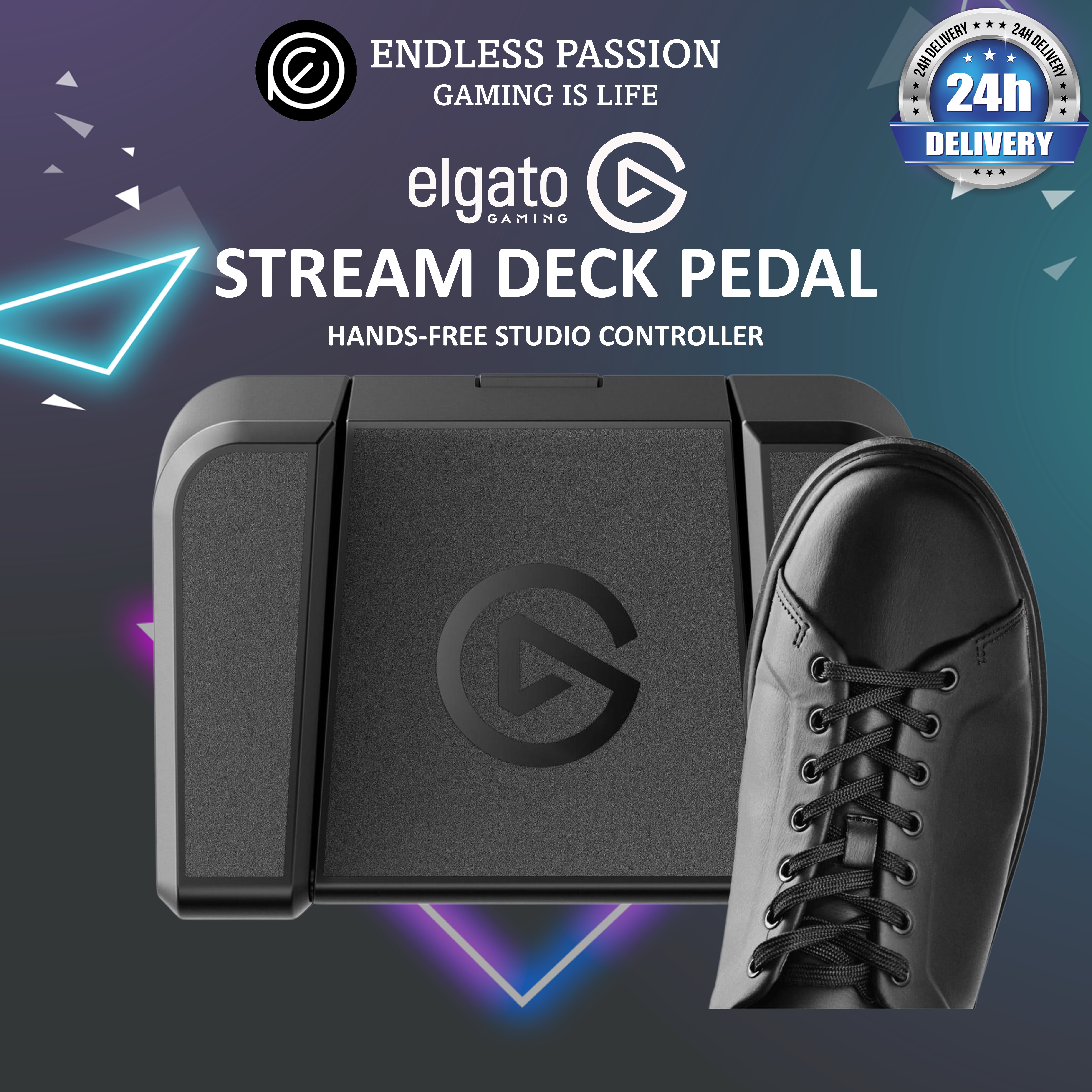 Elgato Stream Deck Pedal – Hands-Free Studio Controller, 3 macro  footswitches, trigger actions in apps and software like OBS, Twitch,   and