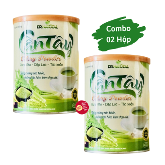 COMBO 02 HỘP Sữa bột cần tây rong nho diệp lục Celery Powder 400g hỗ trợ giảm cân, đẹp da, thải độc, tăng cường sức khỏe
