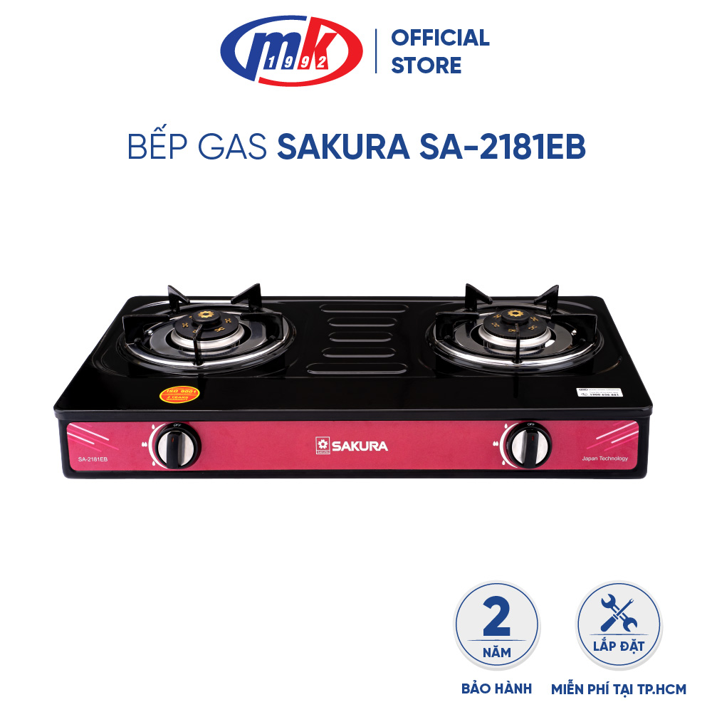Bếp gas đôi SAKURA SA-2181EB - Bảo hành chính hãng Mekong