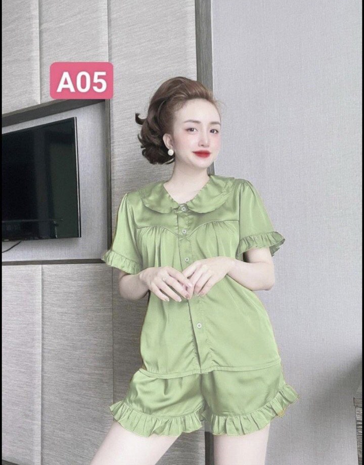 Đồ bộ LỤA ĐÙI MÀU TIỂU THƯ DỄ THƯƠNG thời trang