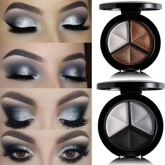 Phấn Mắt Lấp Lánh Khói 3 Màu Mỹ Phẩm Phấn Mắt Trang Điểm