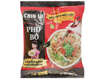 THÙNG 15 GÓI Phở bò nguyên miếng Chinsu gói 132G - 62423 (