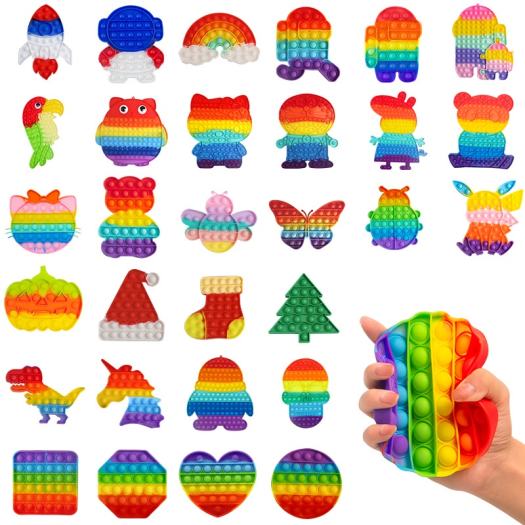 Pop it among us giá rẻ đồ chơi ấn bong bóng cầu vồng giải trí giảm căng thẳng stress