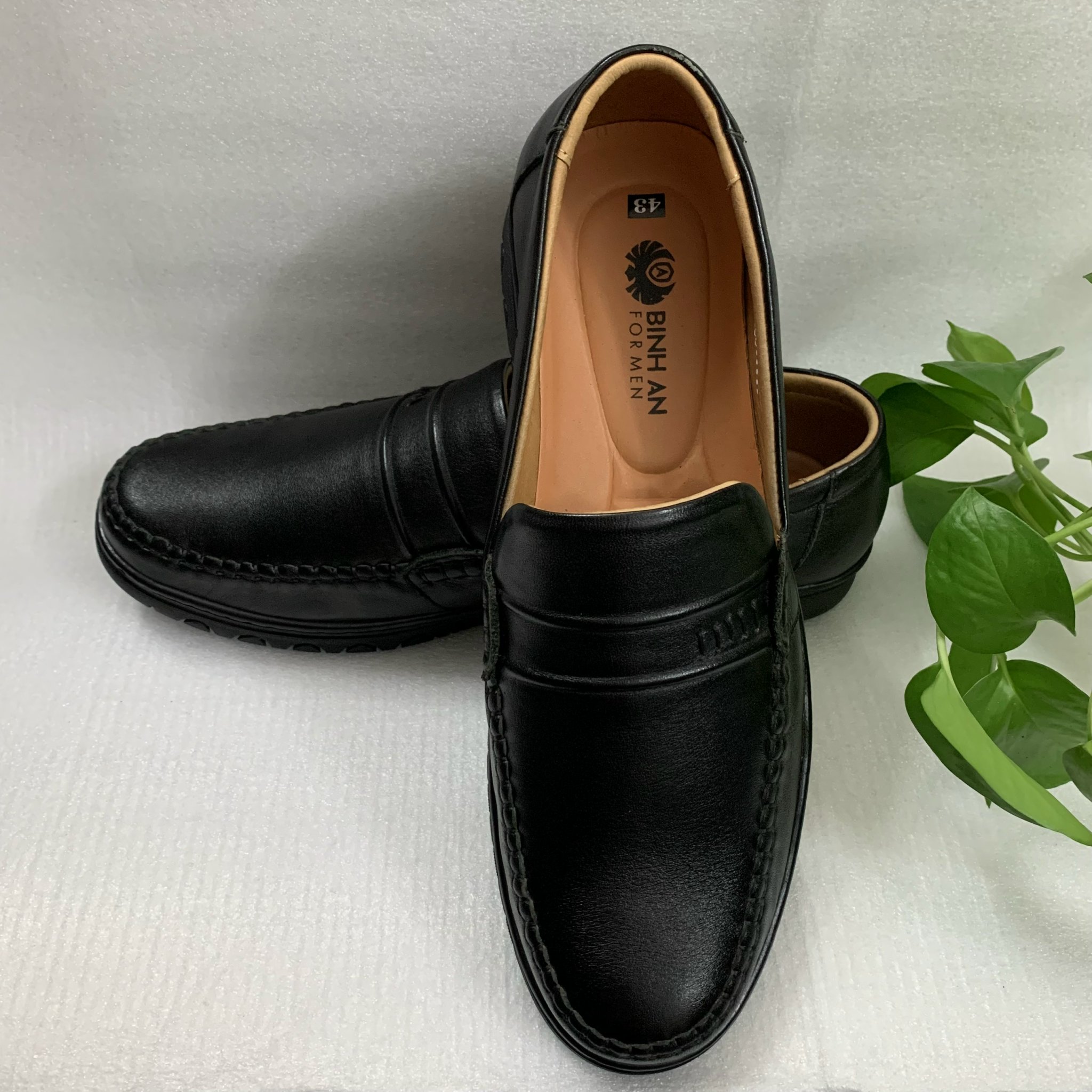 Giày tây da bò xịn đế cao su saleoff có bigsize