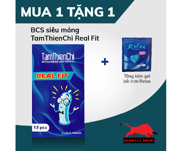Bao cao su mỏng trơn tâm thiện chí real fit - bigbullshop