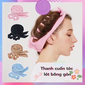 Thanh cuốn tóc lót bông gòn tạo xoăn tóc không cần nhiệt