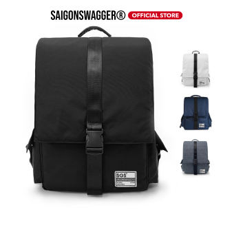 Balo Nắp Dài SAIGON SWAGGER® SGS Flapped Backpack-Ngăn Chống Sốc 15inch