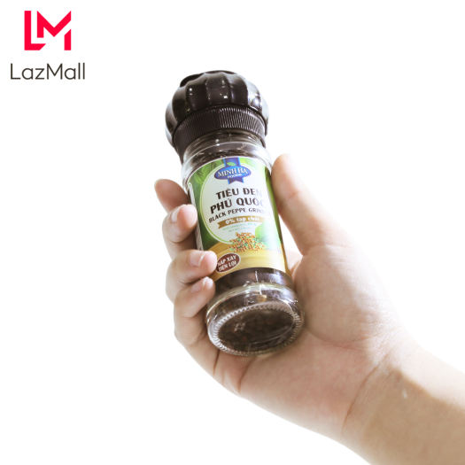 Tiêu đen hạt Phú Quốc Minh Hà - Hũ tiêu nắp xay 40g