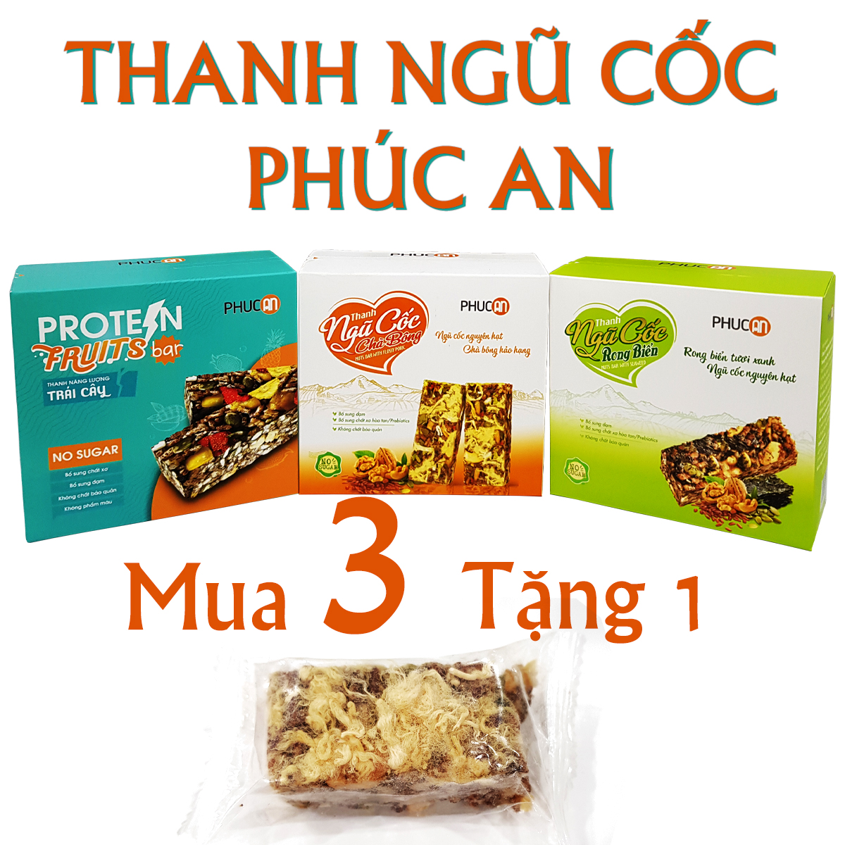 Combo 3 hộp bánh ngũ cốc phúc an