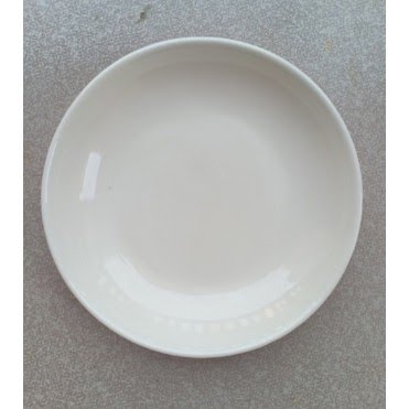 Bộ 3 đĩa sứ trắng trơn cao cấp, kích thước 20cm