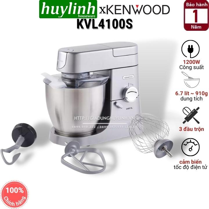 Máy đánh trộn bột đa năng kenwood chef xl kvl4100s - 6.7 lít