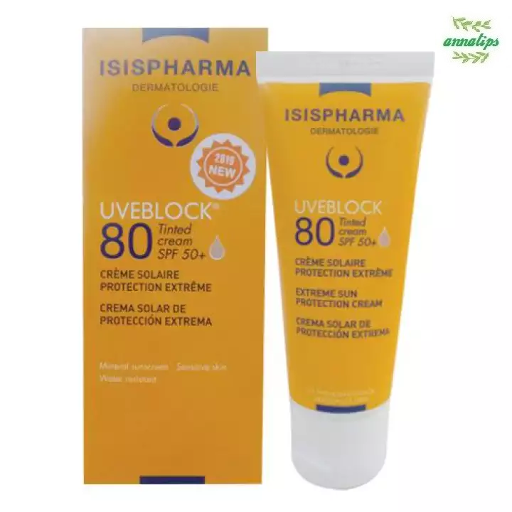 Kem chống nắng màu da Uveblock 80 SPF50 Tinted Isis Pharma 40ml