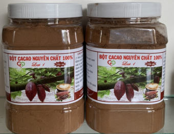2KG = 4 HỘP 500gram - Bột CaCao Nguyên Chất từ ĐẮK LẮK loại thượng hạng giúp bồi bổ cơ thể