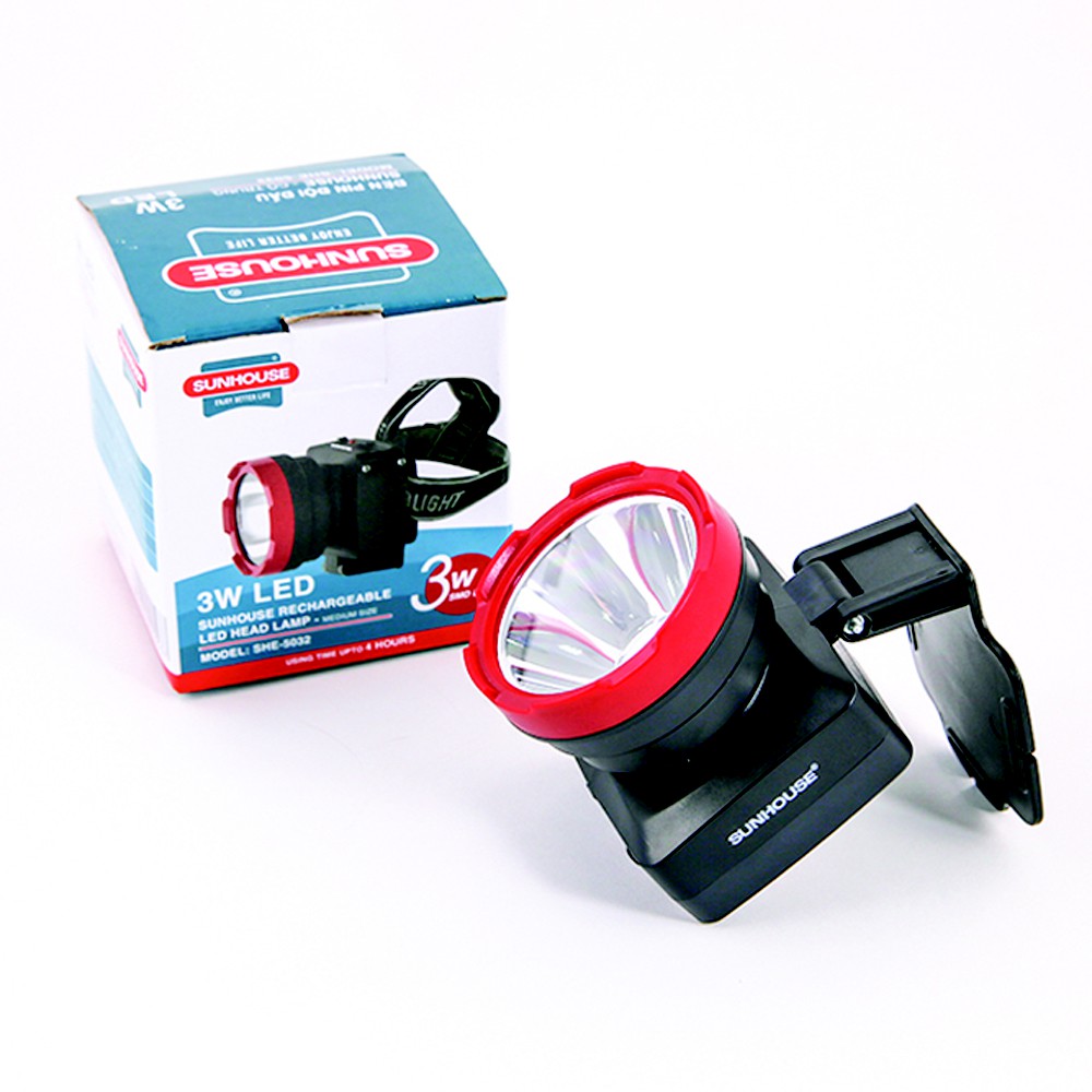 Đèn pin đội đầu sunhouse – cỡ trung she-5032