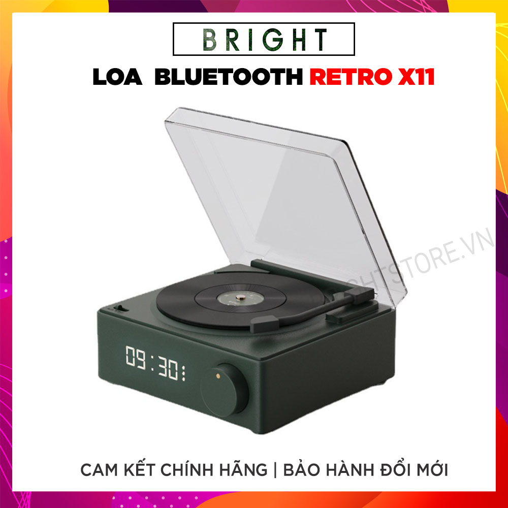Loa bluetooth retro giả lập đĩa than x11