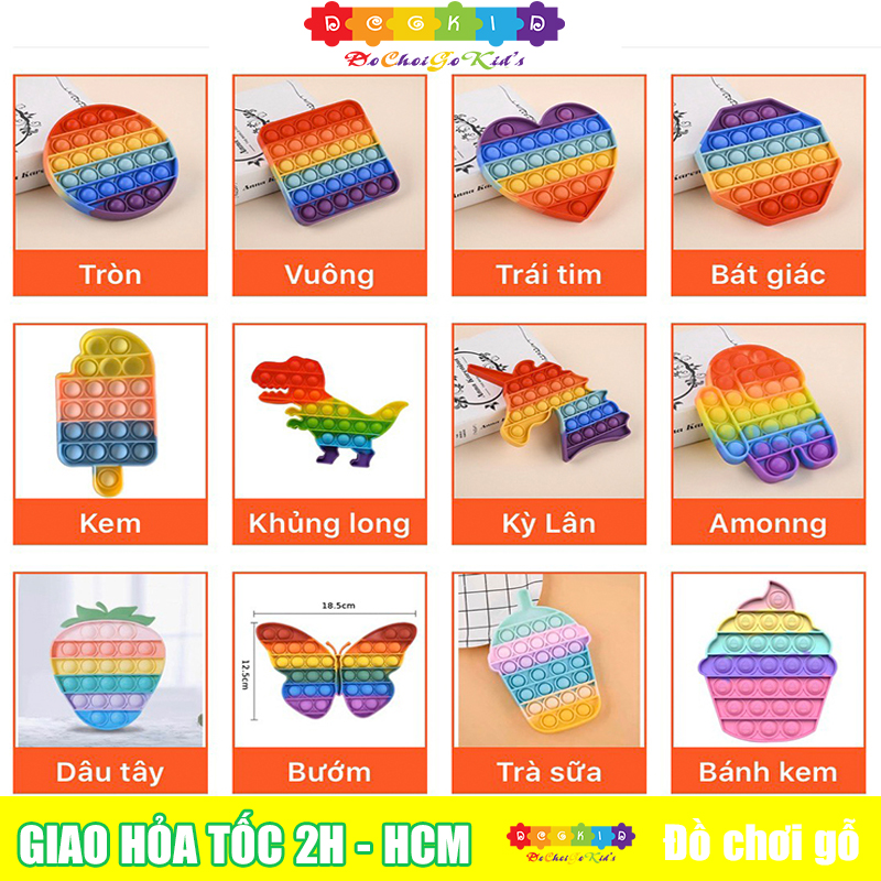 [HOÀN TIỀN 6%]Pop it đồ chơi bóp bong bóng thư giản giảm căng thẳng strees