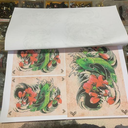 20 mẫu hình xăm gợi ý khổ A4 mẫu cá chép