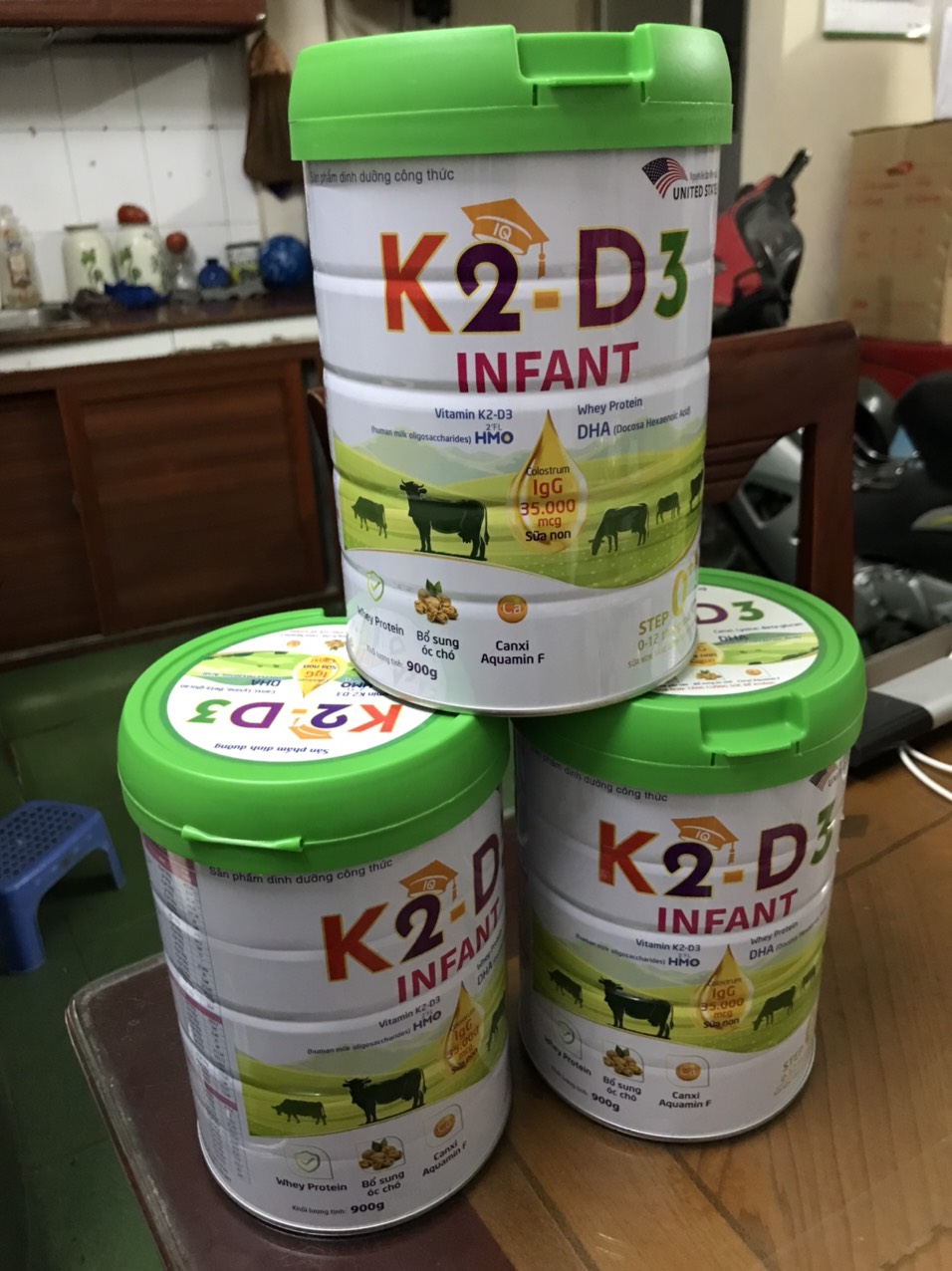 Sữa bột dinh dưỡng K2D3 Infant 900g dành cho bé từ 0-12 tháng tuổi sinh non thiếu tháng