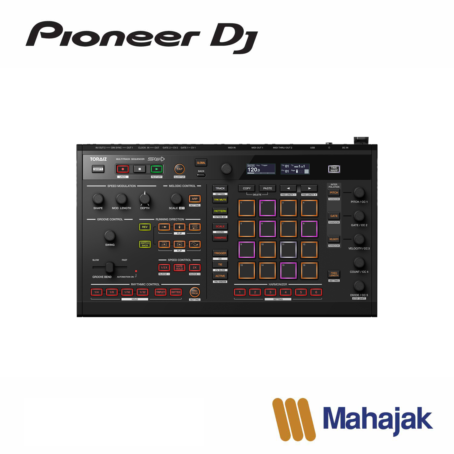 Pioneer DJ TORAIZ SQUID | 16 track dynamic sequencer ราคา 22,900 บาท*ส่งฟรี