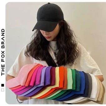 Mũ lưỡi trai Unisex THE FOX nón kết kaki trơn phong cách ulzzang nhiều màu