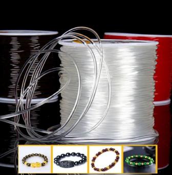 100m Dây cước đàn hồi, Dây thun xỏ chuỗi vòng tay cuộn  loại 1mm