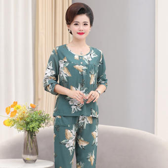 Bộ đồ trung niên nữ dài tay đũi tơ