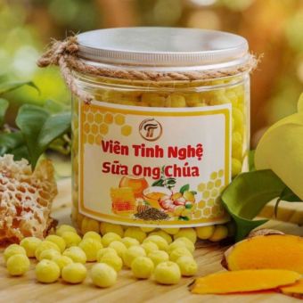 400G viên tinh bột nghệ vàng nguyên chất , tinh bột nghệ sữa ong chúa, tinh bột nghệ viên cao cấp -VBN