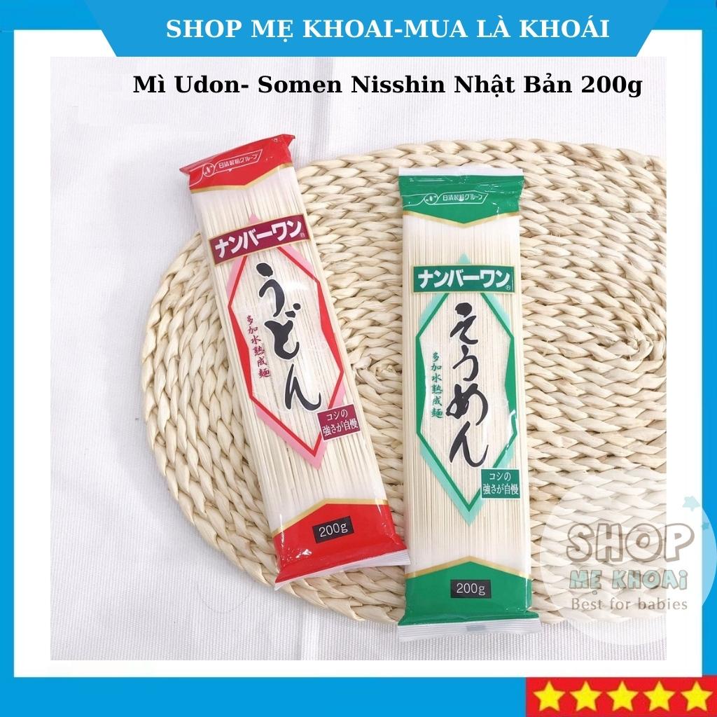 Mì udon- somen tách muối nisshin 200g cho bé ăn dặm