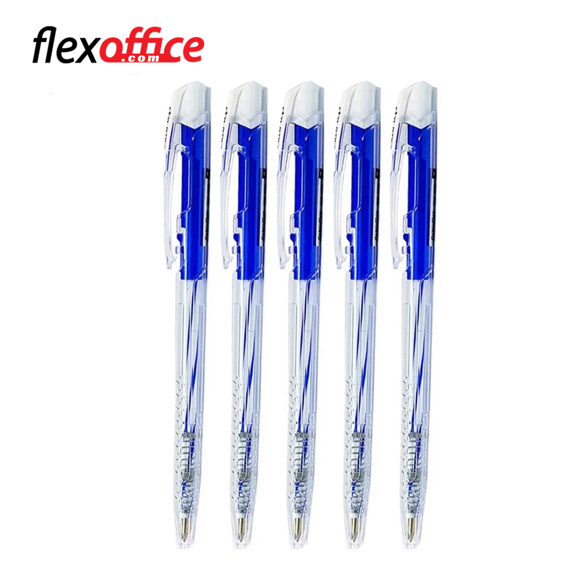 Hộp 20 Cây Bút Bi Thiên Long Flexoffice FO-039 Ngòi 0.5mm ( Xanh, Đỏ, Đen )