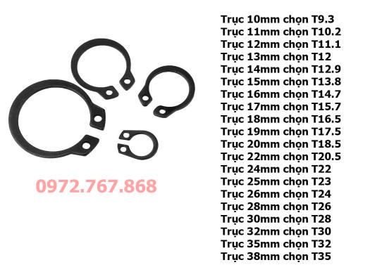 Phe chặn trục (vui lòng đọc mô tả để chọn đúng kích cỡ phe chặn)