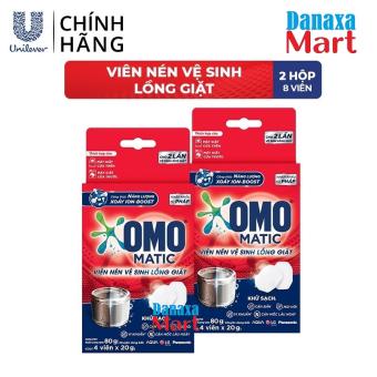 Combo 8 Viên Nén Vệ Sinh Lồng Giặt OMO Matic 80g (4 Viên/hộp)