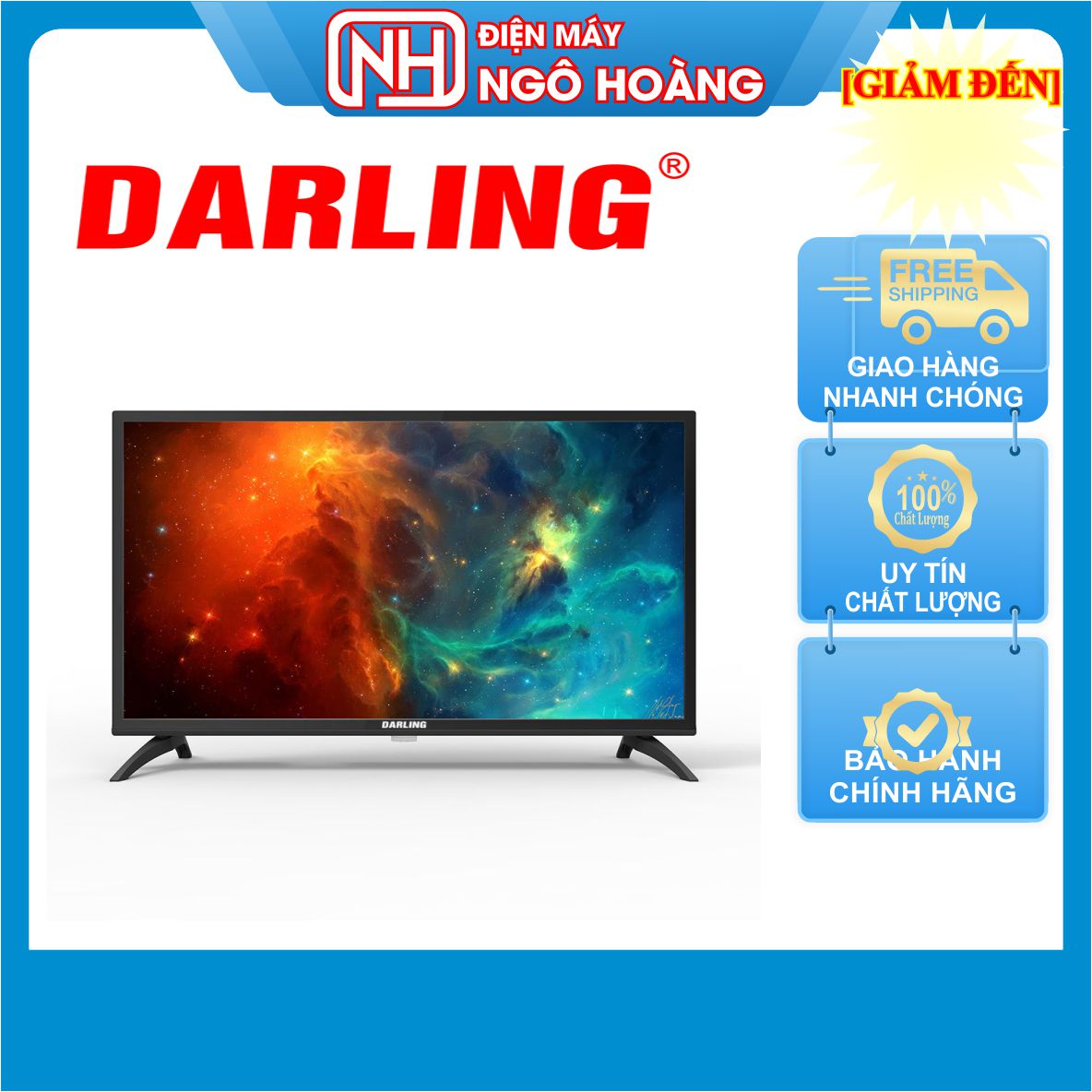 [FreeshipMAX] [HCM]Tivi Led Darling 24 inch HD - Mới 2021 - Model 24HD920T2 HD( Miễn phí giao hàng TPHCM-Ngoại tỉnh tính phí vận chuyển)