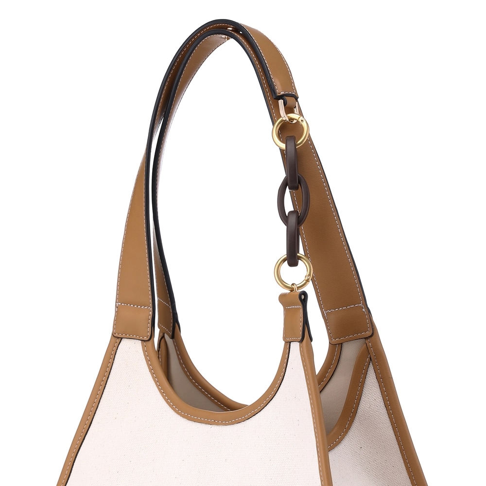 ★関税込★HEUREUX BY STELLA★Voyage BCI cotton Shopper ba.g Heureux Voyage BCI Cotton Tote Bag Ivory, Women's Fashion