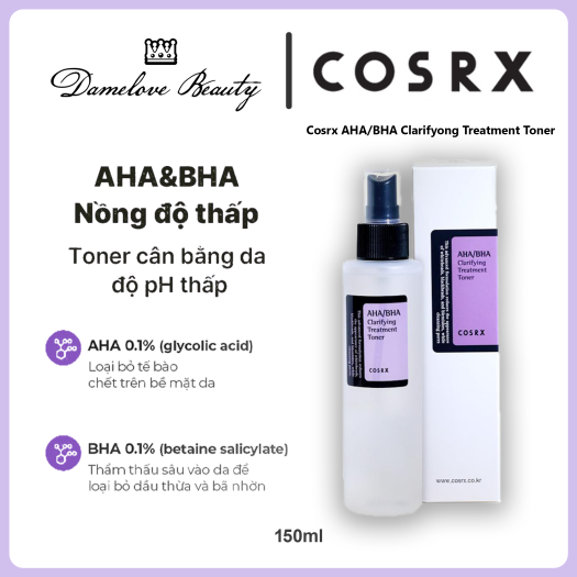 Nước Hoa Hồng Cosrx Aha Bha Clarifying Treatment Toner 150ml Chất Lượng