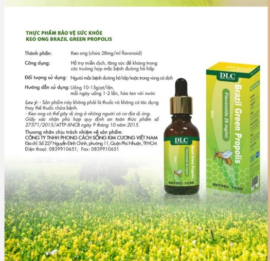 Feeship+voucher 30k KEO ONG XANH BRAZIL DLC- KHÁNG SINH TỰ NHIÊN HÀM LƯỢNG FLAVONOIDS 28mg/ml TỦ THUỐC CỦA GIA ĐÌNH LÀM LÀNH, KHÁNG VIÊM, PHÒNG CHỐNG VIÊM NHIỄM ĐƯỜNG HÔ HẤP TRÊN-TAI-MŨI-HỌNG-DẠ DÀY