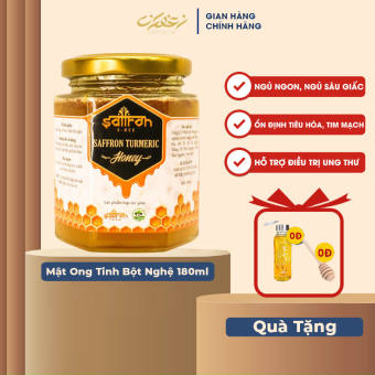Saffron Turmeric Honey - Mật ong Saffron Tinh Bột Nghệ 180ml/hộp thương hiệu Saffron Việt Nam