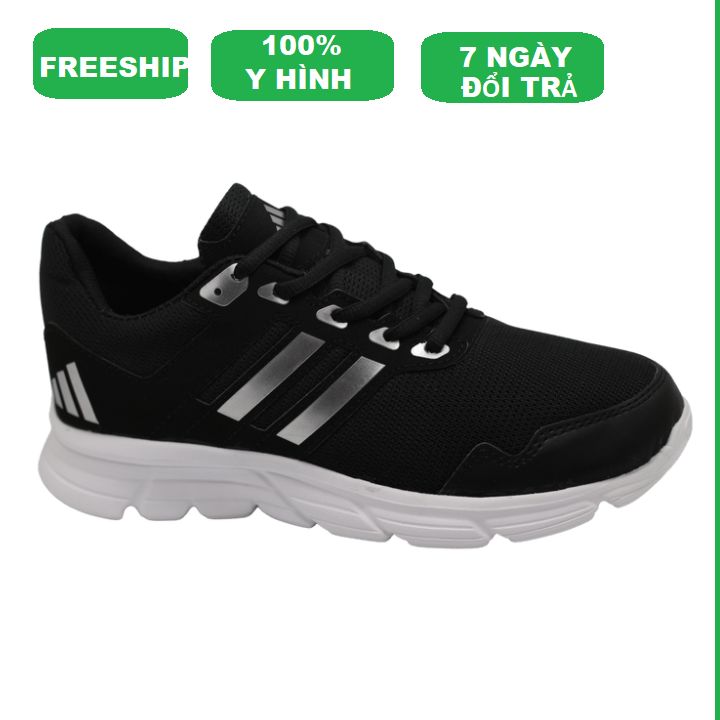[HCM]Giày sneaker nam nữ đen sọc trắng size 35 đên 43 (CT04)
