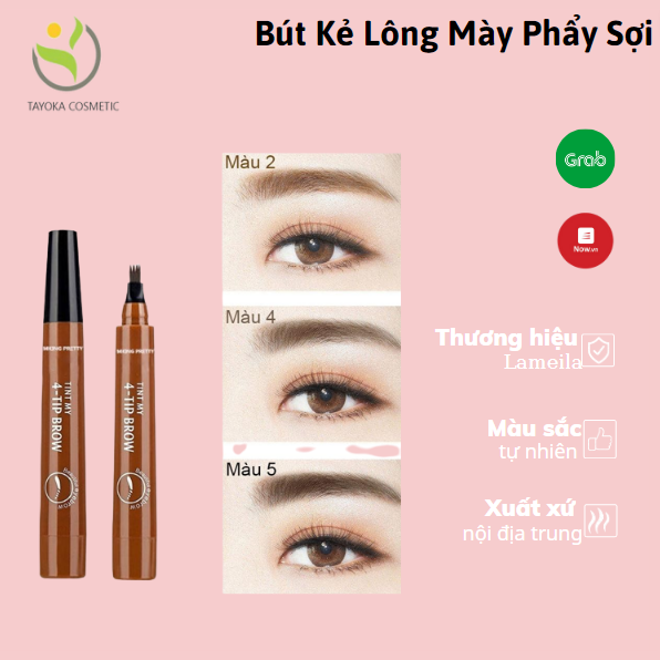 Bút kẻ lông mày phẩy sợi 4D MKING PRETTY chống nước lâu trôi bút kẻ mày dạng xăm TK-59