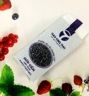 Gạo Nếp Cẩm - Gạo Ông Thọ Túi 1Kg - Thơm ngọt mềm dẻo, tốt cho sức khỏe Tâm Bình Foods